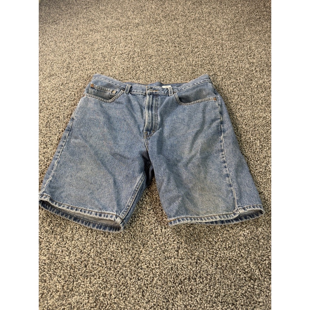 Vintage Y2K Levi's 505 Relaxed Fit Denim Jean Shorts Men's Size 36 Blue Baggy